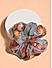 ToniQ Grey Organza Floral Printed Scrunchie for Women