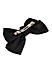 Toniq Bianca Black Satin Barette Bow Hair Clip For Women