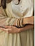 Fida Gold Set Of 9 Beaded & Stone Embellished Bangles Set For Women