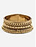 Fida Ethnic Traditional Gold Set Of 2 Bold Pearl Classic Bangle Set For Women