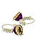 Fida Ethnic Purple Meenakari & Pearl Studded Hoop Jhumka Earring for Women