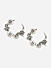 Silver Plated Floral Half Hoop Earring