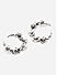 Silver Plated Floral Half Hoop Earring