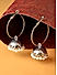 Fida Ethnic Traditional hooped silver jhumka earrings with white pearl drops