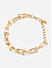 Set Of 3 Gold Plated Linked Chain Bracelet 