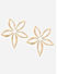 Pearl Gold Plated Floral Stud Earring