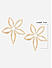 Pearl Gold Plated Floral Stud Earring