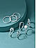 Toniq Set Of 8 Silver Stone Love CZ rings Set For Women