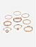 Toniq Set Of 9 Gold Trendy Ring Set For Women