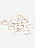 Toniq Set Of 9 Gold Trendy Ring Set For Women