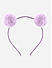 ToniQ Kids Monochrome purple bunny ear Hair Band and Bunny ear Rubber Band Gift set (set of 2)