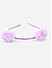 ToniQ Kids Monochrome purple bunny ear Hair Band and Bunny ear Rubber Band Gift set (set of 2)