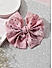 Pink Star Glitter Bow French Barette 