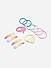 Toniq Kids Set Of 12 Multi Rainbow Color Bow Hair Clip & Rubber Band Set For Girls