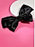 Black Silk Satin Bow French Barrette