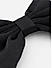 Black Silk Satin Bow French Barrette