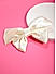 Off White Silk Satin Bow French Barrette