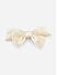 Off White Silk Satin Bow French Barrette