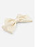 Off White Silk Satin Bow French Barrette