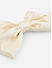 Off White Silk Satin Bow French Barrette