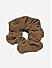 Set of 2 Beige & Brown Velvet Scrunchie Rubber Band 