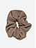 Set of 2 Beige & Brown Velvet Scrunchie Rubber Band 