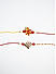 Fida Designer Handmade Red & Yellow pearl and artificial stone Studded Bhaiya Bhabhi Rakhi |Lumba Rakhi for Bhabhi|Rakhi for Brother|Couple Rakhi Set Of 2|Rakhi with roli chawal