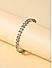 Fida Luxurious Silver Plated American Diamonds Studded Magnetic Bracelet for Women