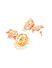 Fida Gold Plated Pink Floral Enamel Jhumka Earrings For Women