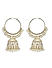 Fida Ethnic Gold Plated Pearl Hoop with Hanging jumki Earrings For Women