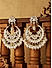 Fida Gold Plated Pearl Kundan Chandbali Earrings  For Women