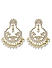 Fida Gold Plated Pearl Kundan Chandbali Earrings  For Women