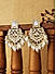 Fida Ethnic Gold Plated Pearlss & Kundan Studded Drop Earrings For Women