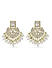 Fida Ethnic Gold Plated Pearlss & Kundan Studded Drop Earrings For Women