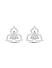 Fida Luxurious Silver Plated American Diamond Floral Stud Earrings for Women