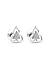 Fida Luxurious Silver Plated American Diamond Floral Stud Earrings for Women