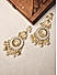 Fida Ethnic Gold Plated Pearl Kundan Studded Floral Chand Drop Earring For Women