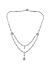 Fida Luxurious Silver Plated American Diamonds Studded Floral Layer Necklace Set For Women