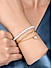 Toniq Gold Plated Set Of 3 Pearl Adjustable Bracelets For Women