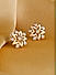 Toniq Luxurious Gold Plated American Diamond Daisy Stud Earring for Women