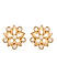 Toniq Luxurious Gold Plated American Diamond Daisy Stud Earring for Women