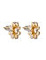 Toniq Luxurious Gold Plated American Diamond Daisy Stud Earring for Women