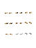 Toniq Gold Plated Star Moon Set Of 9 Stud Earring Combo For Women