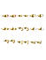 Toniq Gold Plated Set Of 9 Stud Earring Combo For Women