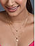 Toniq Gold Plated Butterfly & Heart charm Layered Necklace For Women