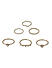 Toniq Gold plated Set Of 6 CZ stone studded Finger Rings For Women