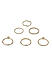 Toniq Gold plated Set Of 6 CZ stone studded Finger Rings For Women