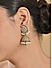 Fida White Ethnic Paisley Peacock Pearl Temple Women Jhumki Earrings