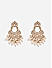 Fida Gold Plated White Kundan Pearl ChandBali Earrings for Women