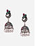 Fida Oxidised Peacock Multicolor Pearl Jhumki  Earrings for Women